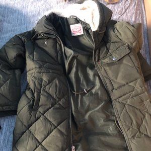 Levi's Women's medium size, long puffer coat